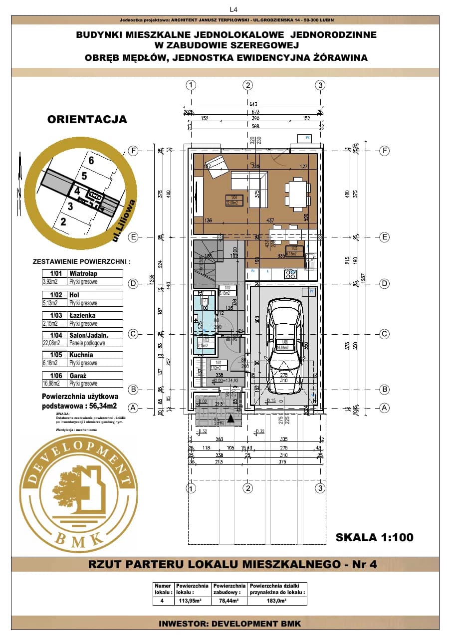 Rzut lokalu L4 – parter